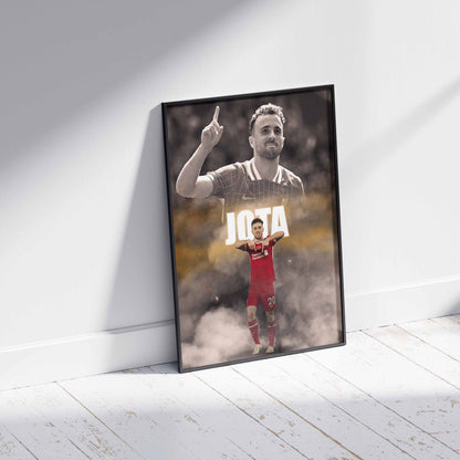 Diogo Jota Liverpool Football Poster - FootballCorner