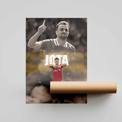 Diogo Jota Liverpool Football Poster - FootballCorner