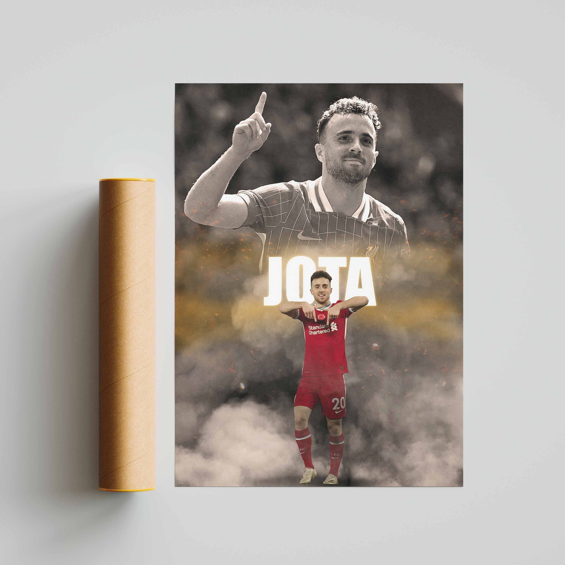 Diogo Jota Liverpool Football Poster - FootballCorner