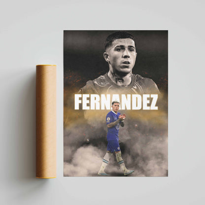 Enzo Fernandez Chelsea Football Poster - FootballCorner