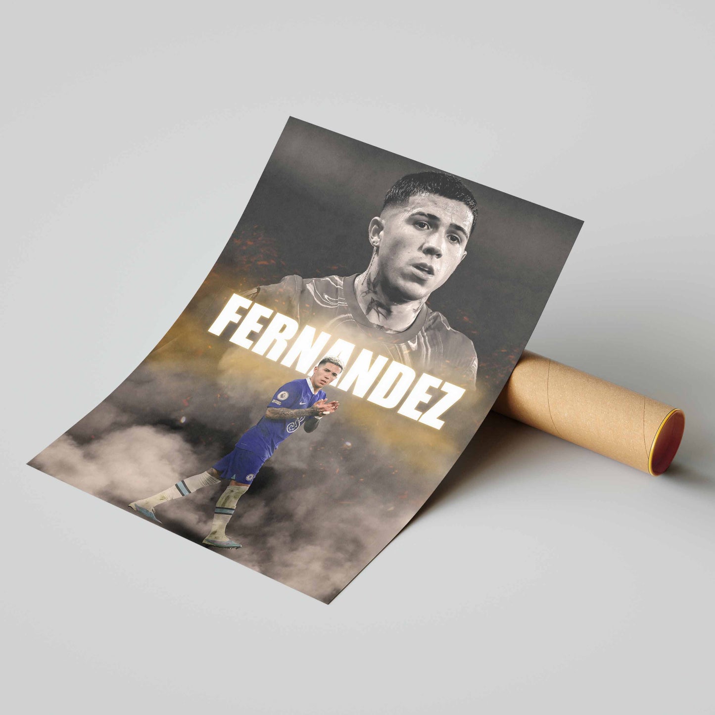 Enzo Fernandez Chelsea Football Poster - FootballCorner