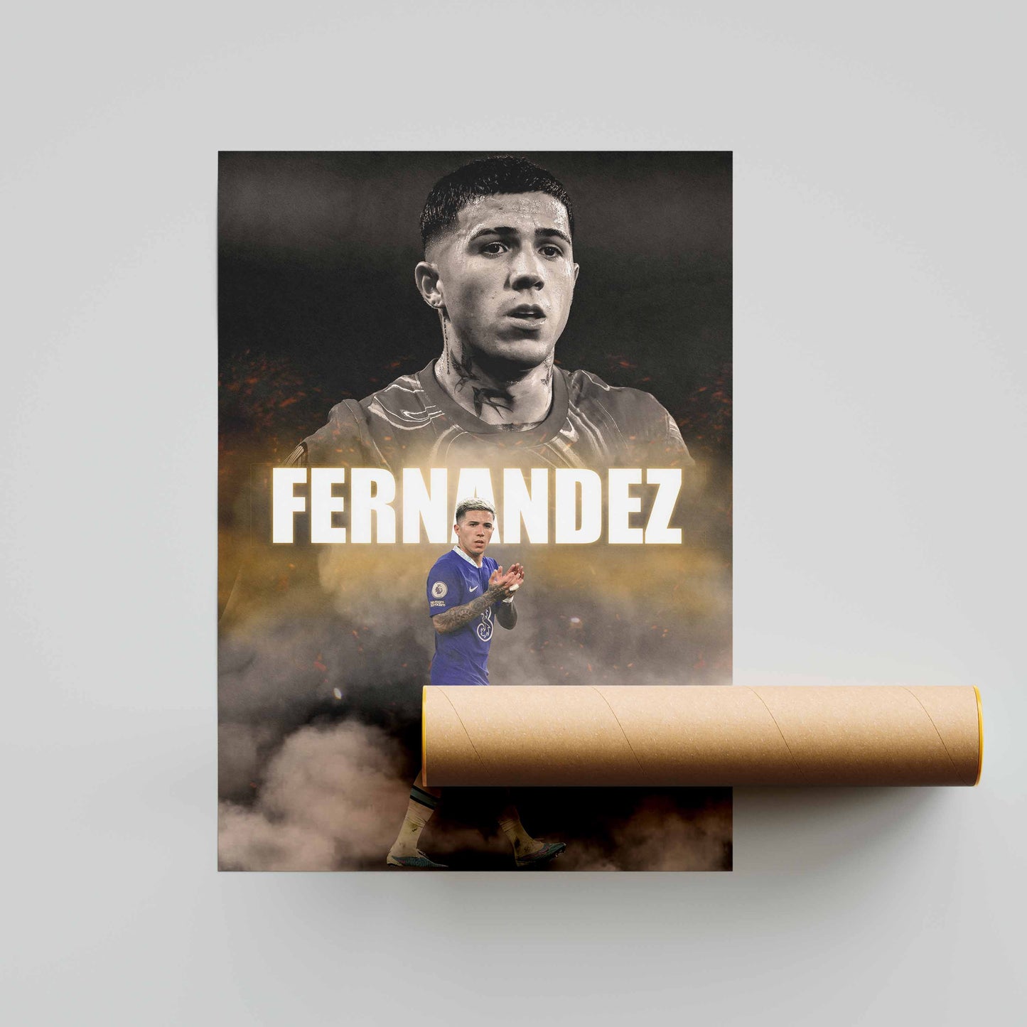 Enzo Fernandez Chelsea Football Poster - FootballCorner