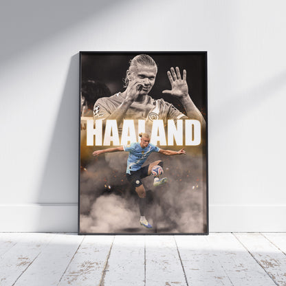 Erling Haaland Football Poster