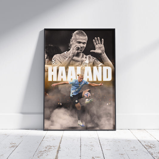 Erling Haaland Football Poster