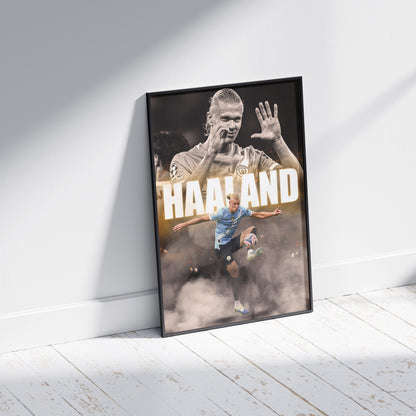 Erling Haaland Football Poster