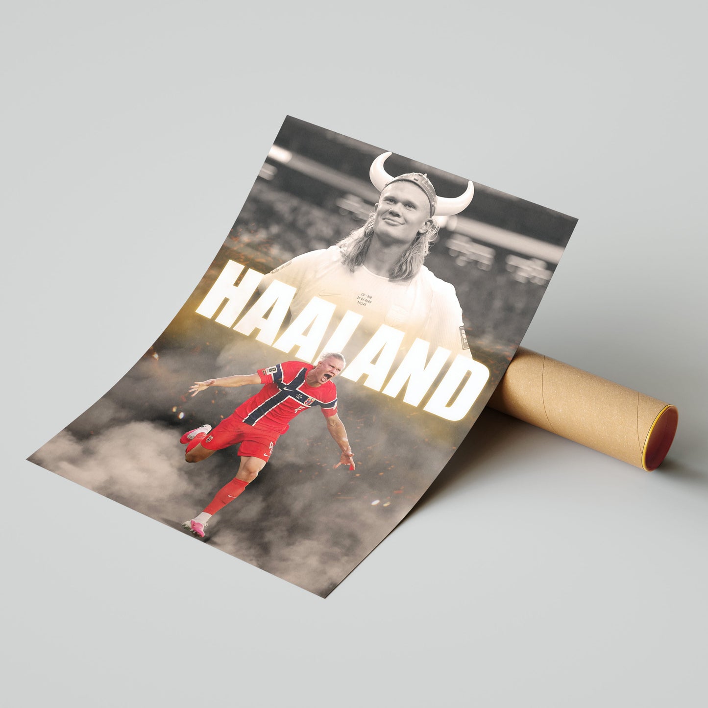 Erling Haaland Norway World Cup Poster