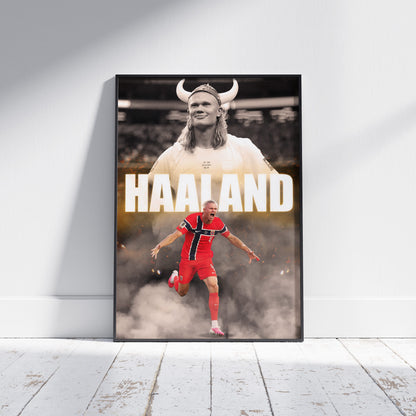 Erling Haaland Norway World Cup Poster