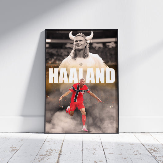Erling Haaland Norway World Cup Poster