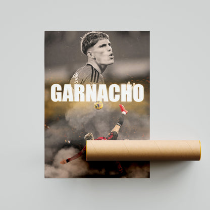 Alejandro Garnacho Man Utd Football Poster