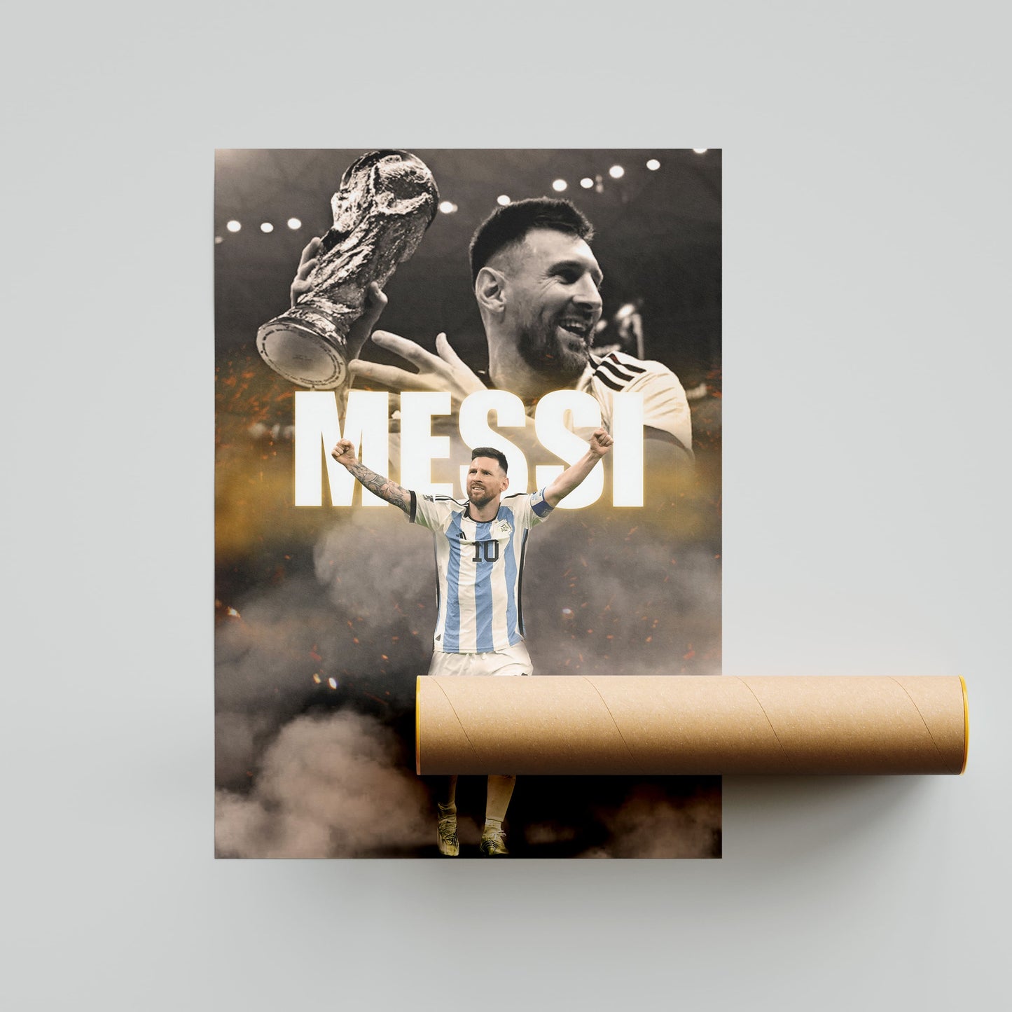 Lionel Messi World Cup Football Poster