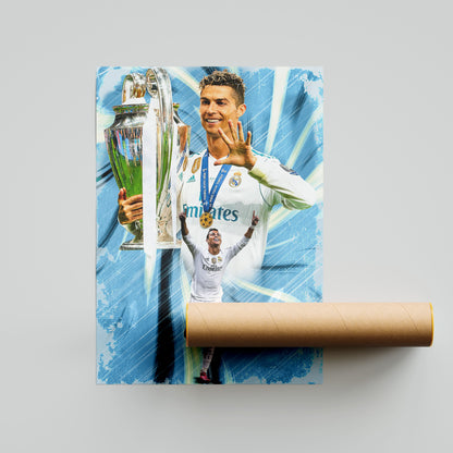 Cristiano Ronaldo Real Madrid Football Poster