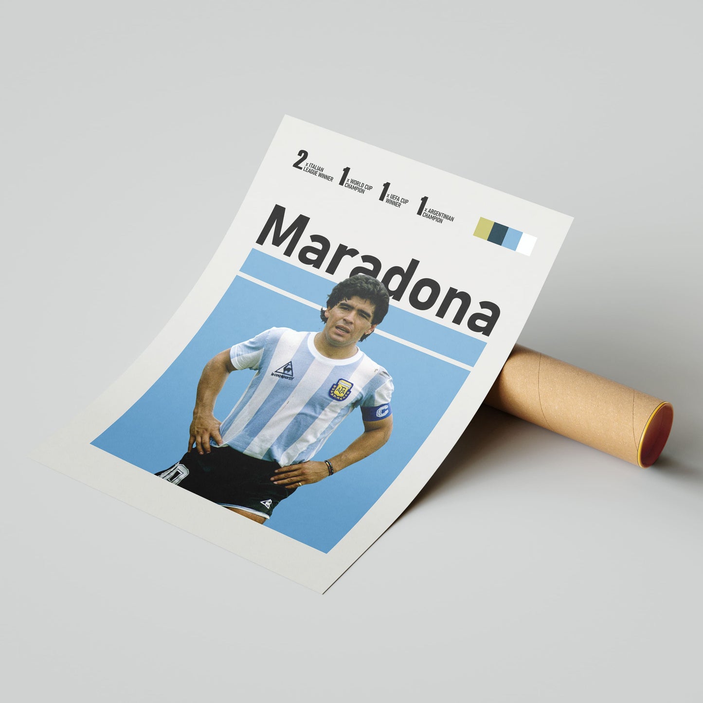 Diego Maradona Argentina Football Poster