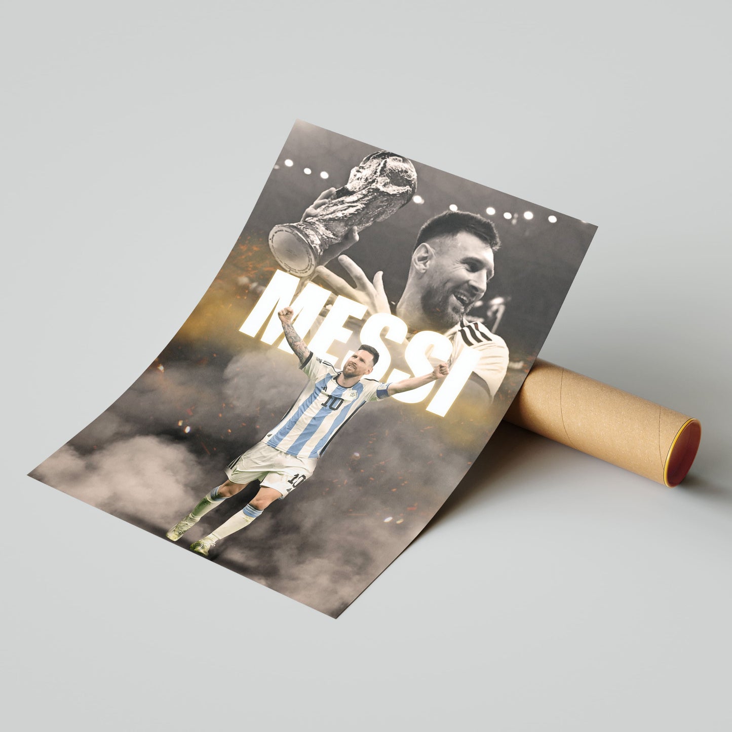 Lionel Messi World Cup Football Poster