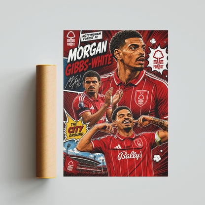 Morgan Gibbs-White Nottingham Forest Poster