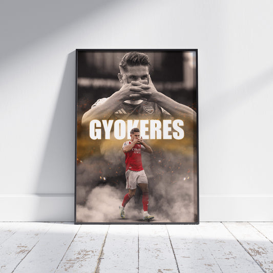 Viktor Gyokeres Arsenal Football Poster