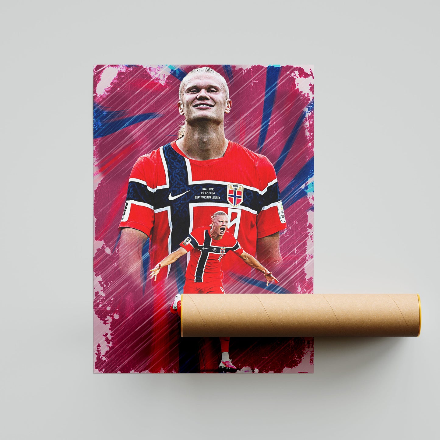 Erling Haaland Norway Football Poster