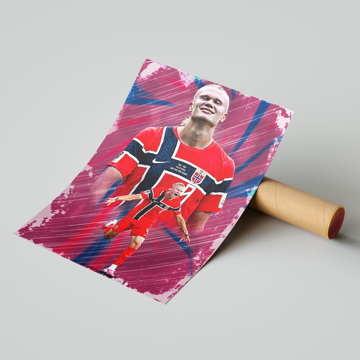 Erling Haaland Norway Football Poster