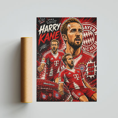 Harry Kane Bayern Munich FC Poster