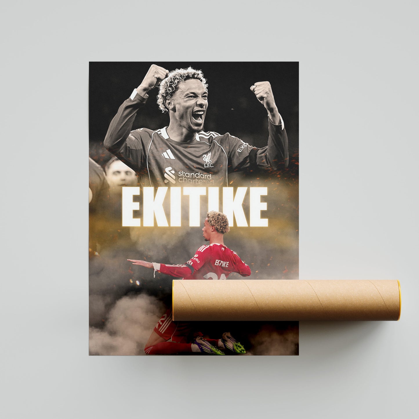 Hugo Ekitike Liverpool Football Poster