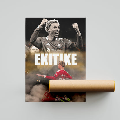 Hugo Ekitike Liverpool Football Poster