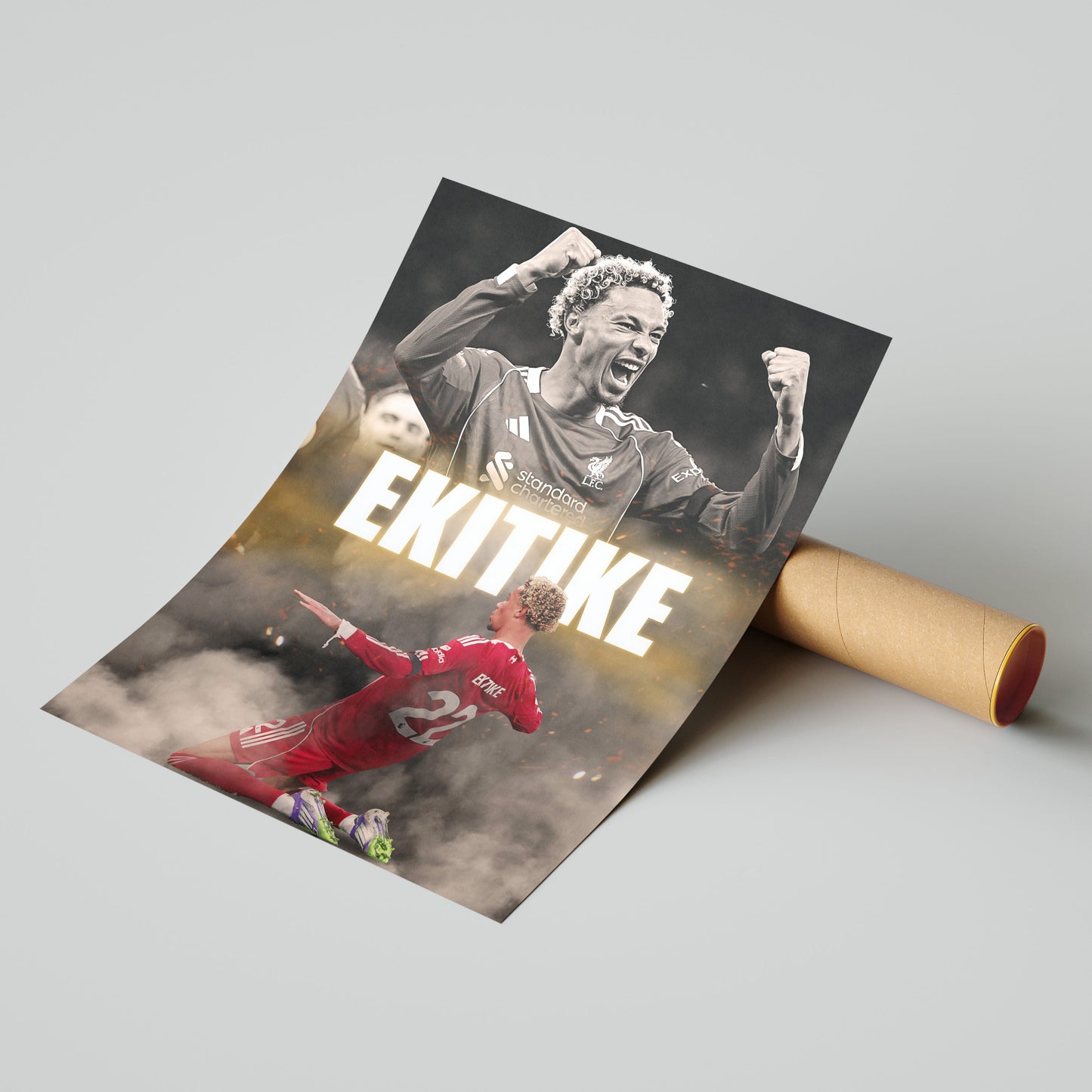 Hugo Ekitike Liverpool Football Poster