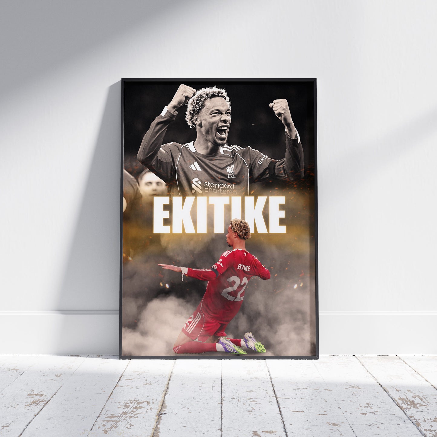 Hugo Ekitike Liverpool Football Poster