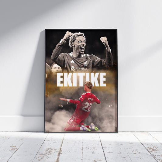 Hugo Ekitike Liverpool Football Poster