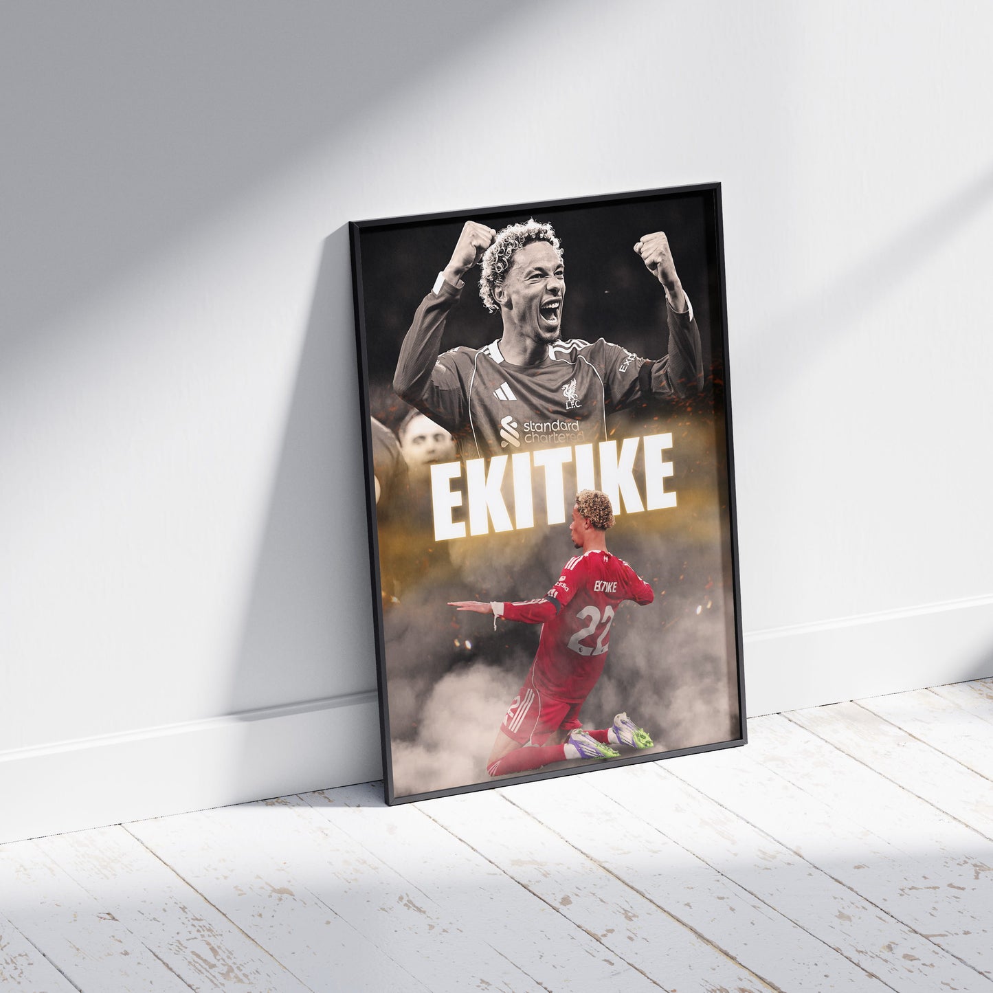 Hugo Ekitike Liverpool Football Poster