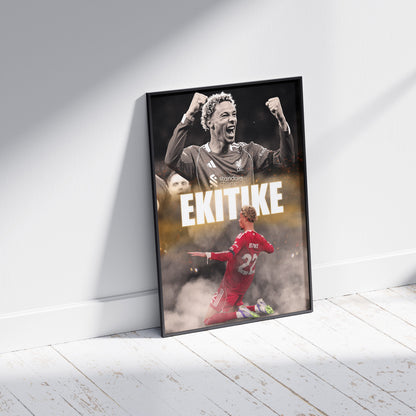 Hugo Ekitike Liverpool Football Poster