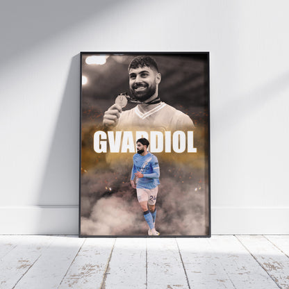 Josko Gvardiol Man City Football Poster