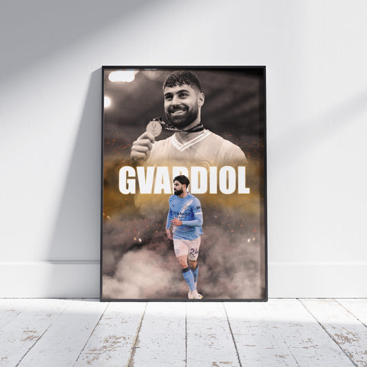 Josko Gvardiol Man City Football Poster