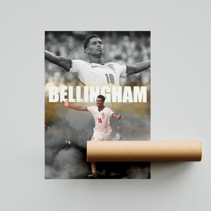 Jude Bellingham England World Cup Football Poster