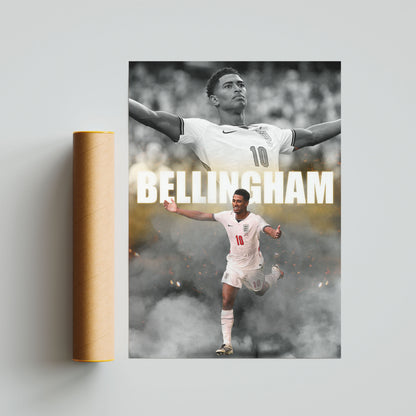 Jude Bellingham England World Cup Football Poster