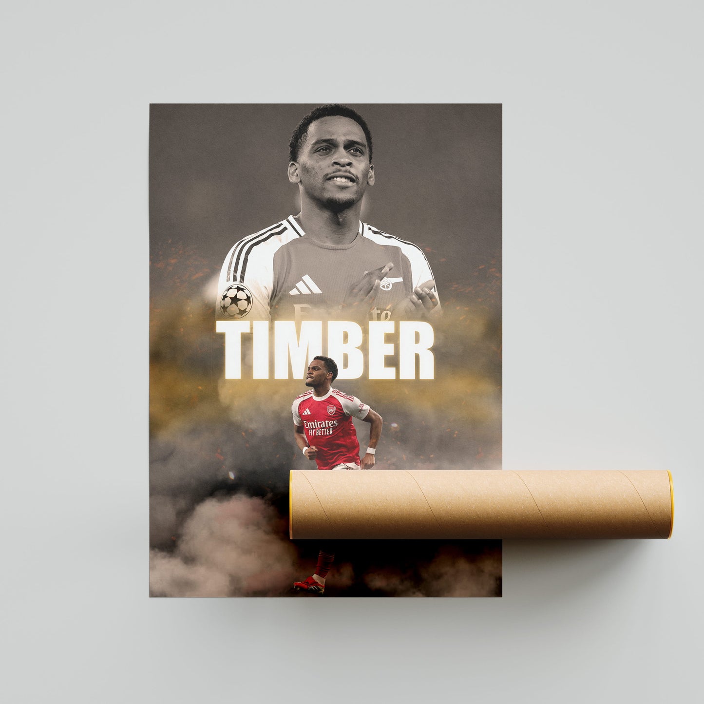 Jurrien Timber Arsenal Football Poster