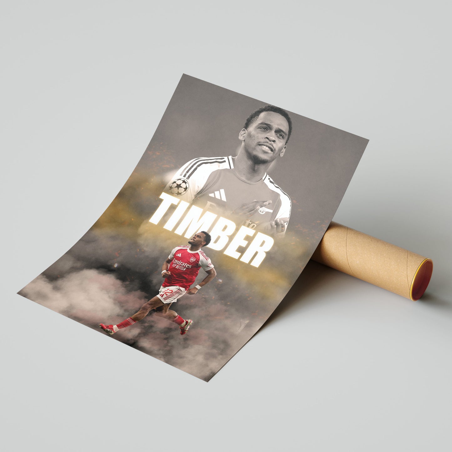 Jurrien Timber Arsenal Football Poster