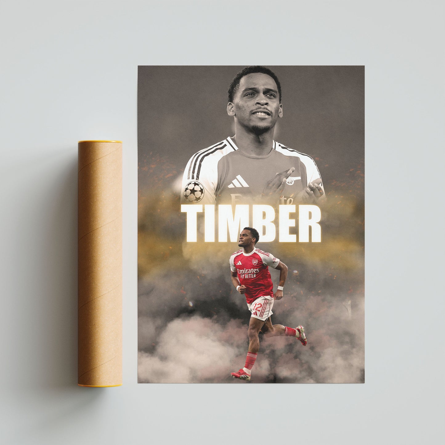Jurrien Timber Arsenal Football Poster