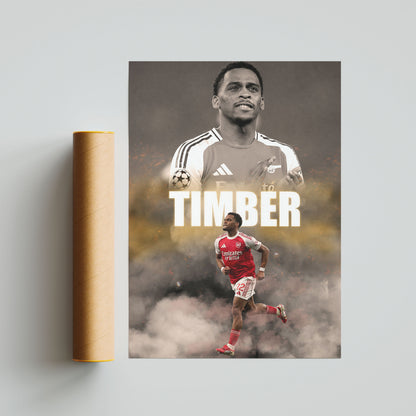 Jurrien Timber Arsenal Football Poster