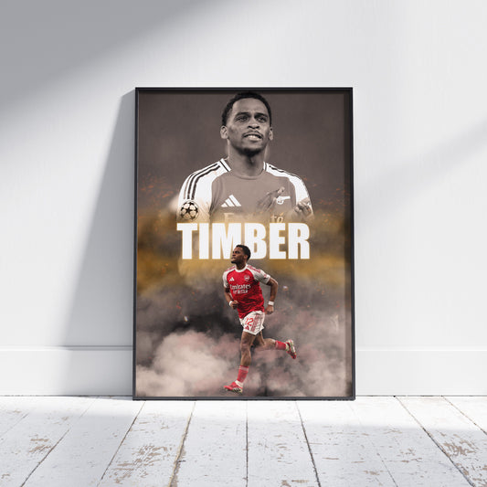 Jurrien Timber Arsenal Football Poster