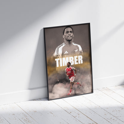 Jurrien Timber Arsenal Football Poster