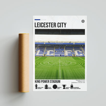 Leicester City Football Stadium Poster