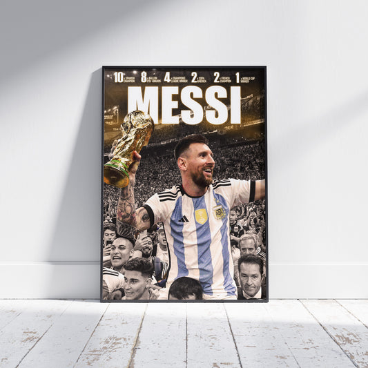 Lionel Messi Football Poster