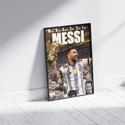 Lionel Messi Football Poster