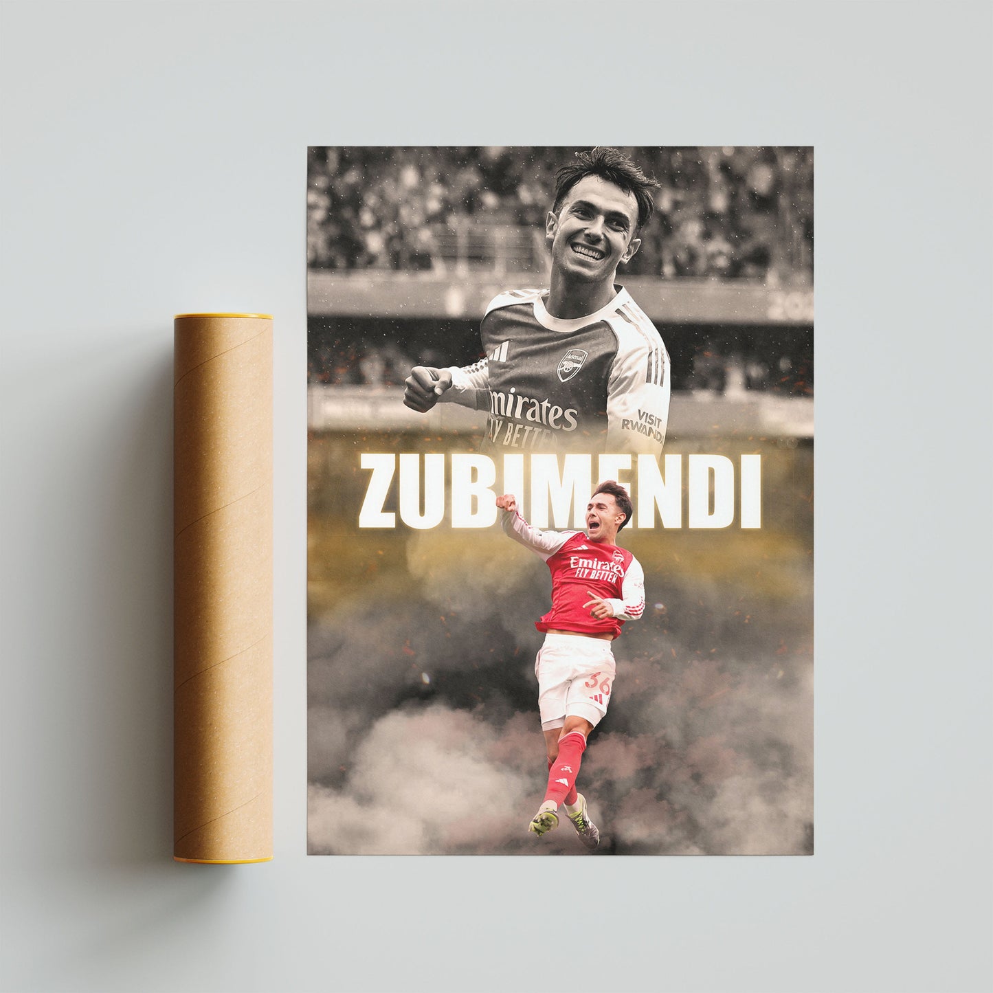 Martin Zubimendi Arsenal Football Poster