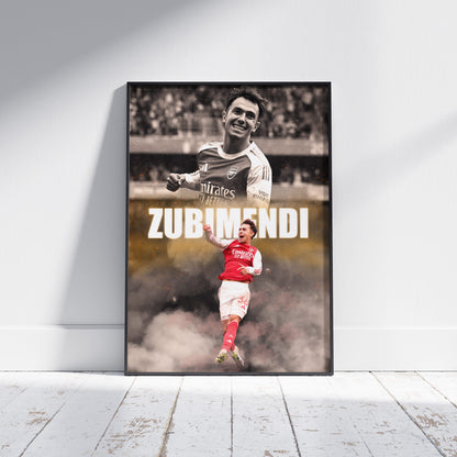 Martin Zubimendi Arsenal Football Poster