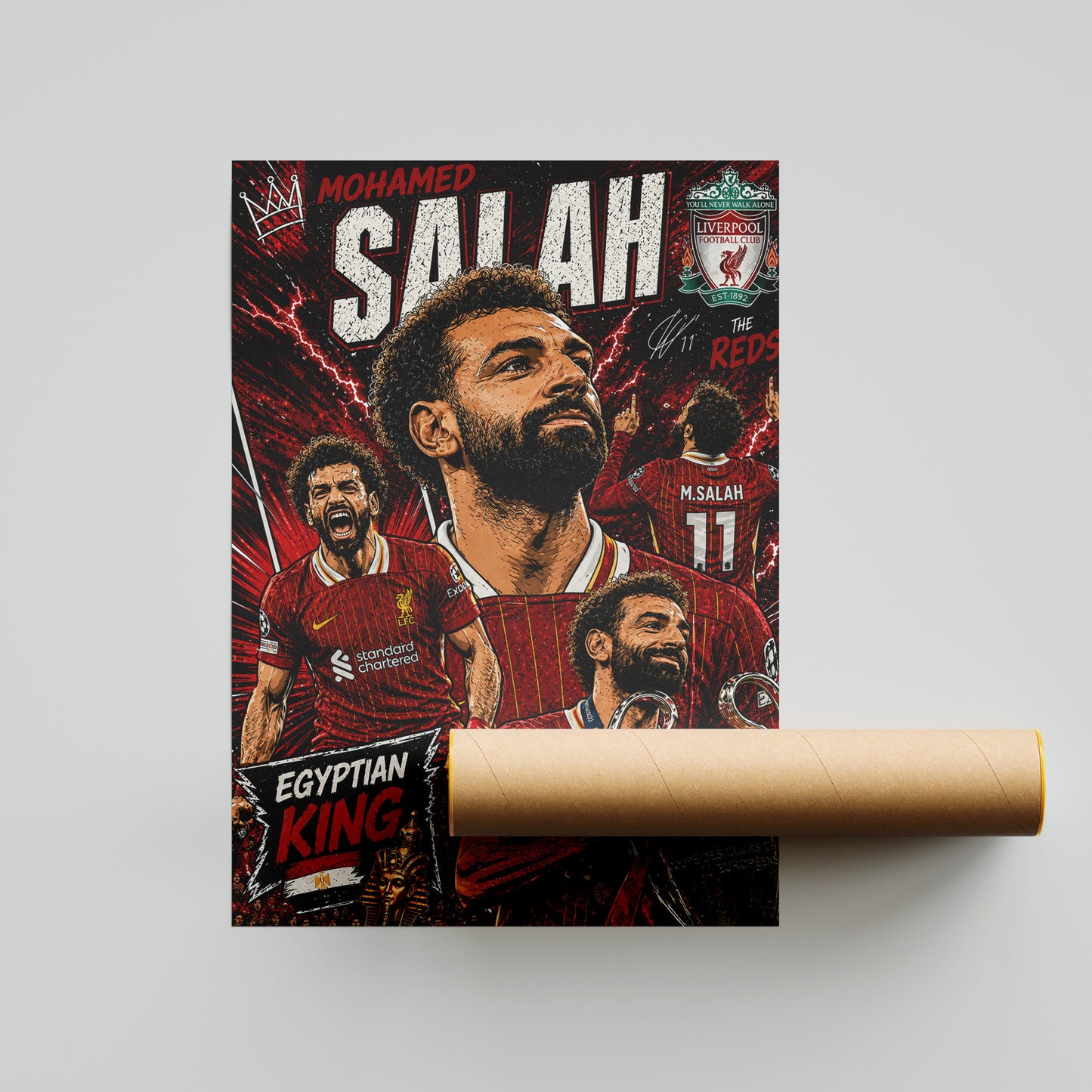 Mohamed Salah Liverpool Football Poster