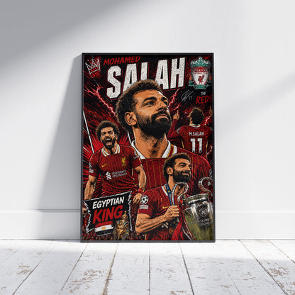 Mohamed Salah Liverpool Football Poster