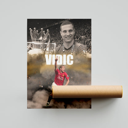 Nemanja Vidic Manchester Utd Football Poster