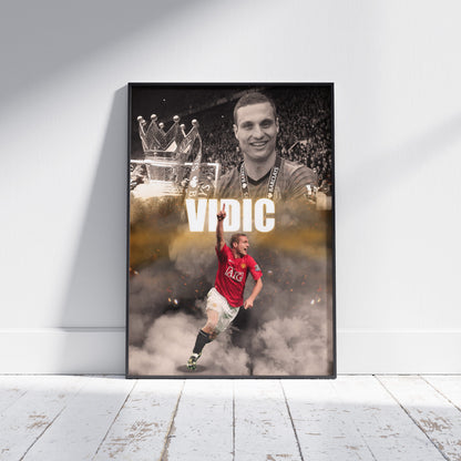 Nemanja Vidic Manchester Utd Football Poster