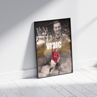 Nemanja Vidic Manchester Utd Football Poster