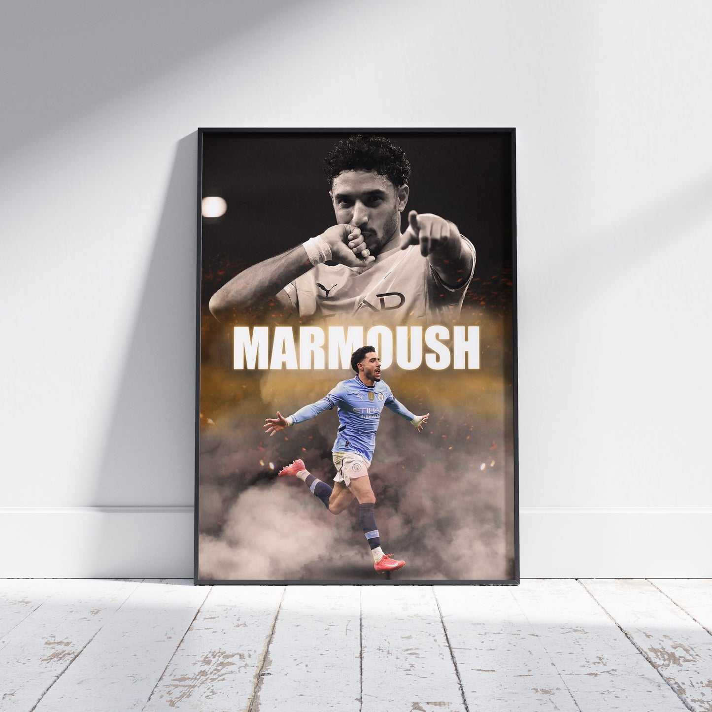 Omar Marmoush Man City Football Poster